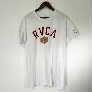 RVCA San Francisco 49ers NFL White Graphic Short Sleeve T-Shirt Men's Large